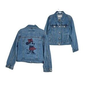 Gap Minnie Mouse 100% Cotton Icon Denim Jacket - Girls Size M 8-9 Years